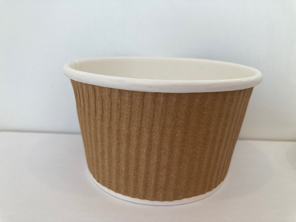 Packet Size: 1000pcs One Box Brown Disposable Rippled Paper Cups